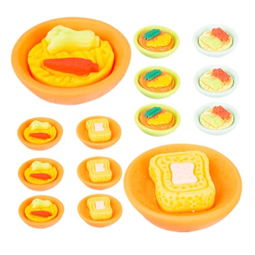 BESTonZON 20 Stück Teiliges Miniatur Puppenhaus Lebensmittel Asiatische Snack Modelle Realistische Bruchfeste Miniatur Dekoration für DIY von BESTonZON