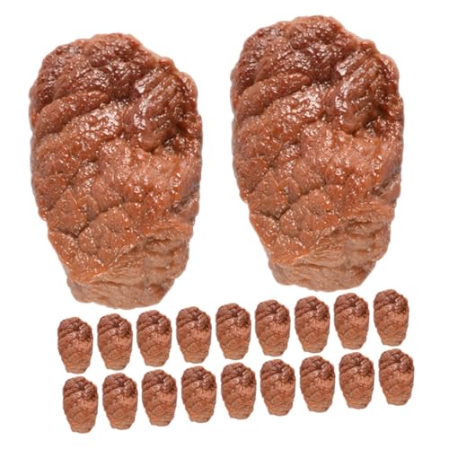 BESTonZON 20 Stück Teiliges PVC Simulationsfleisch Spielset Realistische Künstliche Rindfleischstücke für Detailgetreue Textur Tragbar für Rollenspiele Sensorische Entwicklung und Bildung BESTonZON 20 Stück Teiliges PVC Simulationsfleisch Spielset Realistische Künstliche Rindfleischstücke für Detailgetreue Textur Tragbar für Rollenspiele Sensorische Entwicklung und Bildung von BESTonZON