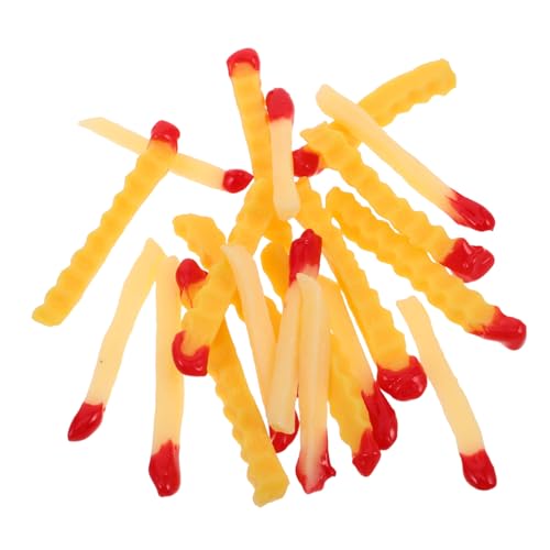 BESTonZON 20 Stück Teiliges Realistisch Gestaltete Künstliche Pommes Frites mit Wellenkante Detailgetreue Fast Food Spielzeugdekoration für Party Restaurant und Fotografie Pädagogisches BESTonZON 20 Stück Teiliges Realistisch Gestaltete Künstliche Pommes Frites mit Wellenkante Detailgetreue Fast Food Spielzeugdekoration für Party Restaurant und Fotografie Pädagogisches von BESTonZON