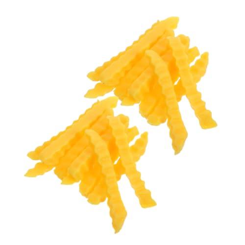 BESTonZON 20 Stück Teiliges Realistische Künstliche Pommes Frites Modelle Detailgetreue Food Dekoration für Home Party Stabile Deko Fotorealistische Pretend Play Food Requisiten von BESTonZON