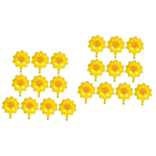 BESTonZON 20 Stück Teiliges Sonnenblumen Folienballons Gelbe Blütenform Langlebig Luftdicht Dekorative Partyballons für Kindergeburtstag Hochzeit Vielseitige Festdeko von BESTonZON