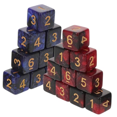 BESTonZON 20 Stück Teiliges Standard Würfel Galaxy Design Zweifarbig Glitter Optik Ausgewogene Acrylwürfel für Brettspiele RPG Party Spiele Lernaktivitäten Zubehör BESTonZON 20 Stück Teiliges Standard Würfel Galaxy Design Zweifarbig Glitter Optik Ausgewogene Acrylwürfel für Brettspiele RPG Party Spiele Lernaktivitäten Zubehör von BESTonZON