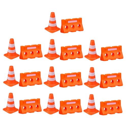 BESTonZON 20 Stück Teiliges Verkehrszeichen Spielset für Mini Verkehrskegel und Straßensperren Pädagogisches Lernspielzeug Verkehrssicherheit Kreativität und Hand Auge Koordination von BESTonZON