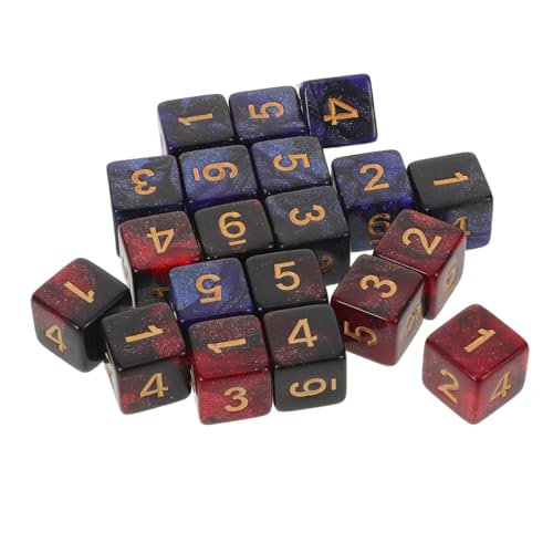 BESTonZON 20 Stück Teiliges Würfel Acryl Zweifarbige Galaxy Zahlenwürfel Standardgröße für Brettspiele RPG Party Langlebig Ausgewogen für Tabletop Lernaktivitäten BESTonZON 20 Stück Teiliges Würfel Acryl Zweifarbige Galaxy Zahlenwürfel Standardgröße für Brettspiele RPG Party Langlebig Ausgewogen für Tabletop Lernaktivitäten von BESTonZON