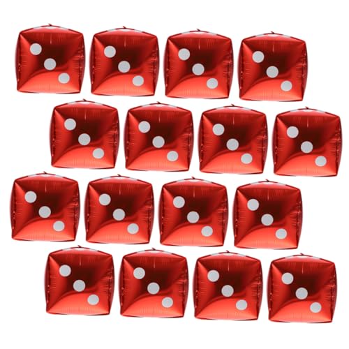 BESTonZON 20 Stück Teiliges Würfel Aluminiumfolie Luftballon Rote Würfelballons für Themenparty Langlebige Leichtgewichtige Partydeko Vielseitig Einsetzbar für Geburtstage Festivals und BESTonZON 20 Stück Teiliges Würfel Aluminiumfolie Luftballon Rote Würfelballons für Themenparty Langlebige Leichtgewichtige Partydeko Vielseitig Einsetzbar für Geburtstage Festivals und von BESTonZON