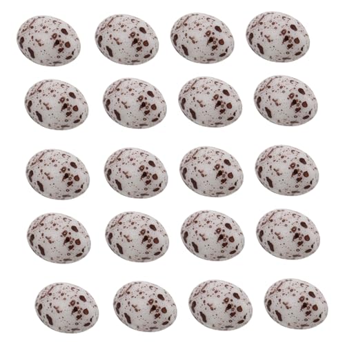 BESTonZON 20 Stück Wachtelei Imitationen Wachtelei Schreibtisch Ornament Eier Modell Ornamente Wachtelei Partygeschenke Wachtelei Figuren Garten Wachteleier Statue Wachtelei von BESTonZON