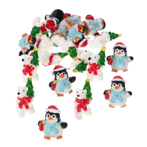 BESTonZON 20 Stück Weihnachts Mikroszenen Ornament Kleine Ornamente Christbaumschmuck Dekorative Miniatur Weihnachtsdekoration Mini Figur Mini Weihnachtsfiguren Weihnachtsfiguren Aus von BESTonZON