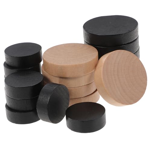BESTonZON 20 Stücke Hüpfende Schachfiguren Bounce-schachspiel- Katapultschach Katapult-Schach-holzblöcke Katapult-schachspielspielzeug Kinderspielzeug Hölzern Black von BESTonZON
