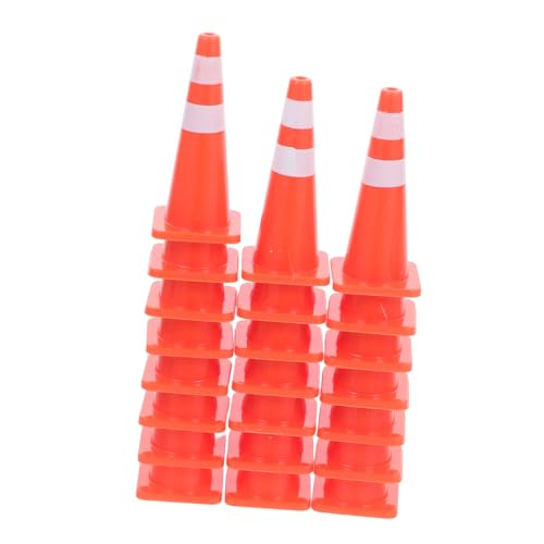 BESTonZON 20 Teiliges Set Mit Straßensperren Requisiten Kinderspielzeug Mini Konstruktionsspielzeug Verkehrszeichen Für Verkehrskegel Mini Verkehrszeichen Verkehrsanzeiger Modell von BESTonZON