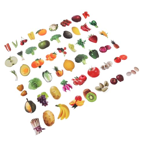 BESTonZON 200 Stück Bildungsaufkleber Gemüseaufkleber Für Gemüse Und Obstaufkleber Süße Obstaufkleber Gartenaufkleber Kinderaufkleber Tomatenaufkleber Belohnungsaufkleber von BESTonZON