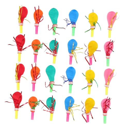 BESTonZON 200 Stück Lustige Pack Partyballons mit Pfeifen für Bunte Geburtstags und Halloween Dekorationen für Spiel und Spaß Feiern von BESTonZON
