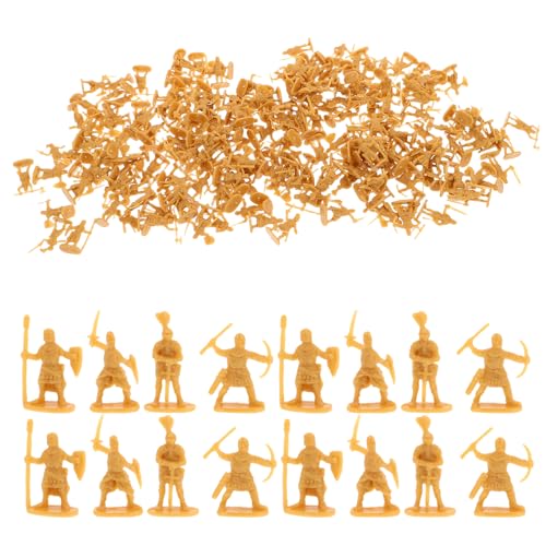 BESTonZON 200 Stück Miniatur-Soldaten aus dem Mittelalter: Kleine Spielzeugsoldaten, Actionfiguren, Modelle, Tabletop-Miniaturen, mittelalterliche Armeemänner zum Erstellen von Rollenspielen von BESTonZON