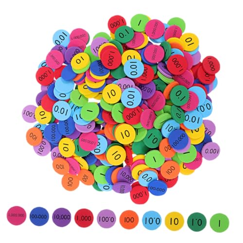 BESTonZON 200 Stück Kleine Tragbare Zahlenscheiben Mathe-wertescheiben Für Junge Mädchen Farbige Lernscheiben Zum Wertstellen Lernen Mathe-lernspielzeug Wertescheiben Mathematik BESTonZON 200 Stück Kleine Tragbare Zahlenscheiben Mathe-wertescheiben Für Junge Mädchen Farbige Lernscheiben Zum Wertstellen Lernen Mathe-lernspielzeug Wertescheiben Mathematik von BESTonZON