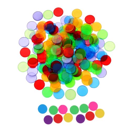 BESTonZON 200 Stück Transparente und Farbige Plastikspielsteine für Bingo Poker und Lernspiele Wiederverwendbare Rechenchips für Geeignet für Zählen Sortieren und Gruppieren BESTonZON 200 Stück Transparente und Farbige Plastikspielsteine für Bingo Poker und Lernspiele Wiederverwendbare Rechenchips für Geeignet für Zählen Sortieren und Gruppieren von BESTonZON