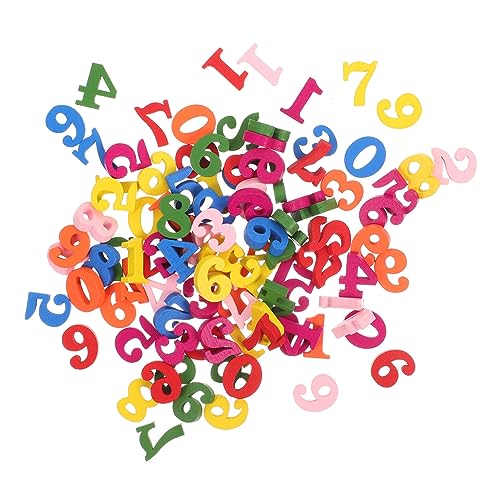 BESTonZON 200St Farbnummern Rätsel Puzzle Würfel mitgebsel kiddibuzz für Kleinkinder Numbers Nummernblock Zahlenspielzeug für Kleinkinder Holz Colorful von BESTonZON