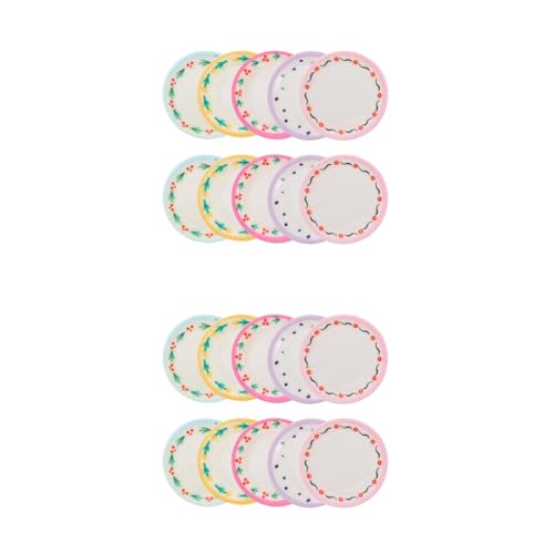 BESTonZON 20Pcs Mini Dollhouse Accessoires Winzige Teller Mini House Plate Dekorationen Tun Spielzeug Spielzeug Miniaturpuppenpuppen Miniatur -Tabellen -Tischgeschirr Szene Layout von BESTonZON