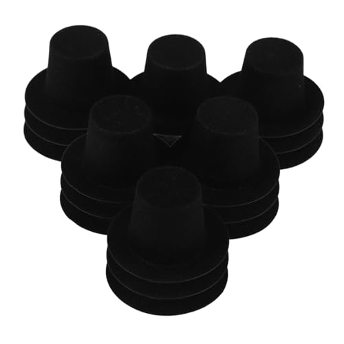 BESTonZON 20St Schneemann-Hut Kleiner Hut Schneemann-Schmuckmütze Flacher Filzhut Mini-Zylinder kleine Schneemannmützen zum Basteln Kleiner Partyhut Kleiner Zylinder Plastikhut Eva Black von BESTonZON