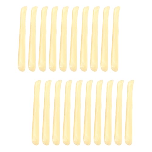 BESTonZON Set Mit 20 Künstlichen Pommes-Frites-spielzeugen Pommes-Frites-spielzeugmodellen PVC-Simulation Von Pommes Frites Für Die Dekoration Von Hausbäckereien von BESTonZON