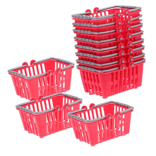 BESTonZON 20Stücke Mini Einkaufskorb Teiliges für Ab Jahren Robuster und Praktischer Einkaufskorb aus Hochwertigem für Fantasievolles für Puppen und Rollenspiele von BESTonZON