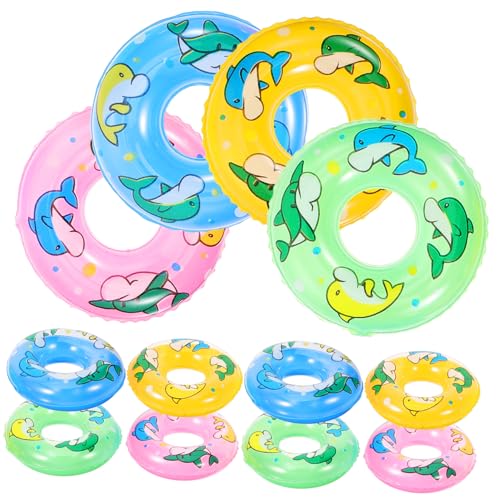 BESTonZON 20Stücke Schwimmringe Aufblasbares Wasserspielzeug Leuchtenden Farben Dekoration für Häuser und Kreative Spielzeuge von BESTonZON