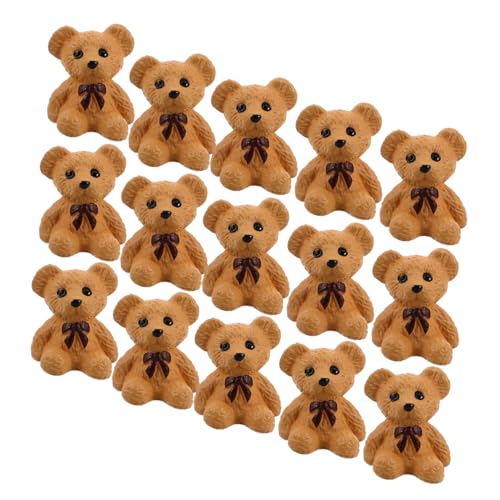 BESTonZON 20 Stück Mini-bärenfiguren Tischdekoration Tiere Bären-mittelstücke Dekoration Für Zuhause Und Büro Miniatur-Spielzeug in Creme von BESTonZON