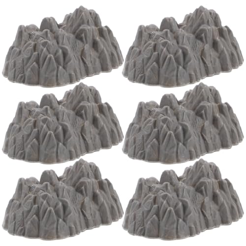 BESTonZON 20st Rockspielzeug Desktop-steingartendekorationen Berg-Mini-Ornament Zarter Steingartendekor Desktop-steingarten- Miniatur-steingarten Steingartenverzierung Dark Grey Plastik von BESTonZON
