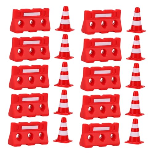 BESTonZON 20St Simulationsrequisiten für Straßensperren verkehrserziehung verkehrszeichen Spielzeug Mini-Leitkegel Straßenwarnspielzeug Modelle Spielzeuge Verkehrsszenenspielzeug Mini- von BESTonZON