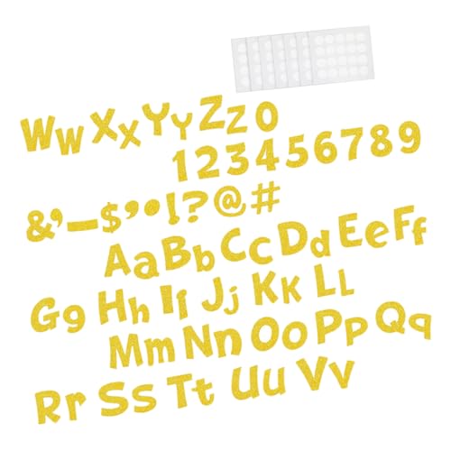 BESTonZON 216 Stück Glitzer Buchstaben aus Karton für Bulletin Boards Klassenzimmer Partys und Raumdekoration Hochwertige Sichere und Kreative Buchstaben für DIY Projekte von BESTonZON
