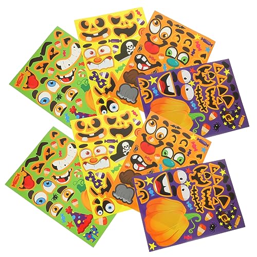 BESTonZON 24 Blätter Halloween Party Halloween halloweendeko Halloween Decor Halloween weihnachtsdeko Halloween-Partygeschenk Halloween-Klebeaufkleber Kupferplattenaufkleber von BESTonZON