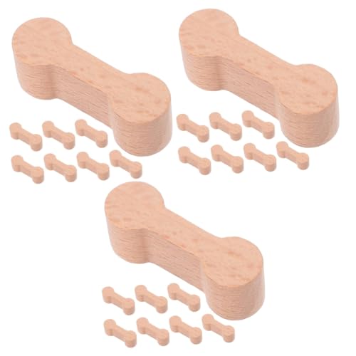 BESTonZON Kinder Zugschnalle 24 STK -Bahn-Gleis Adapter einfacher Gleisverbinder Eisenbahnzugschnalle Gleisverbinder aus Holz Schnallenmodell hölzern Spielzeug Zubehör Spur Kind der Zug von BESTonZON