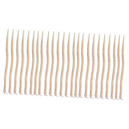BESTonZON 24 STK Künstliche Holzschlange Arbeitsgeschenke Gruseliges Halloween-streichspielzeug Holzschlangen Zum Bemalen Wackelschlange Aus Holz Biegsame Holzschlange Kind Bilden Erdfarben von BESTonZON