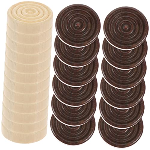 BESTonZON Schachfiguren-Set 24-teilig Holzfiguren Für Brettspiele Schachzubehör von BESTonZON