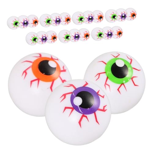 BESTonZON 24 Stück Halloween Augäpfel Für Halloween Hüpfende Augäpfel Halloween Zombie Augäpfel Aufblasbare Terror Augenperlen Halloween Dekoration Augäpfel Halloween von BESTonZON