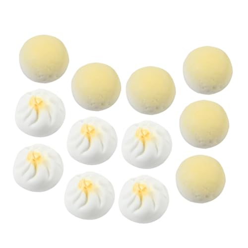 BESTonZON 24 Stück Simulierte Brötchen Puppe Gedämpft Miniatur Spiel Lebensmitteldekorationen Mini Foto Requisiten Miniatur Lebensmittelmodelle Mini Lebensmittel Requisite Mini Snack von BESTonZON