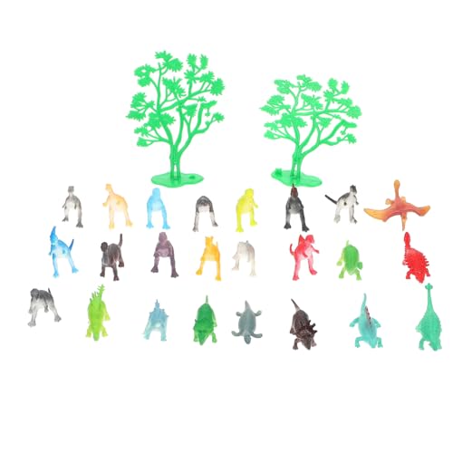 BESTonZON 24 Stück Simulierte Dinosauriermodelle Mini Kinderspielzeug Ornamente Für Miniatur Lernspielzeug Simulation Dinosaurier Schreibtischschmuck Dinosaurier Statue Aus von BESTonZON