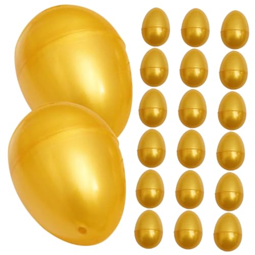 BESTonZON 24 Stück Teiliges Goldene Plastik eier Nachfüllbare Geschenkverpackung Leere Eier spielzeugboxen für Ostereier deko Kindergeburtstag DIY Basteln und Partys BESTonZON 24 Stück Teiliges Goldene Plastik eier Nachfüllbare Geschenkverpackung Leere Eier spielzeugboxen für Ostereier deko Kindergeburtstag DIY Basteln und Partys von BESTonZON