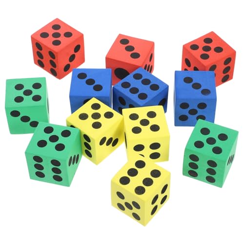 BESTonZON 24 Stück Teiliges Jumbo Würfelspiel aus Farbigem Schaumstoff Sichere Spielwürfel Pädagogisches Lernspielzeug für Kindergeburtstag und Partyspaß von BESTonZON