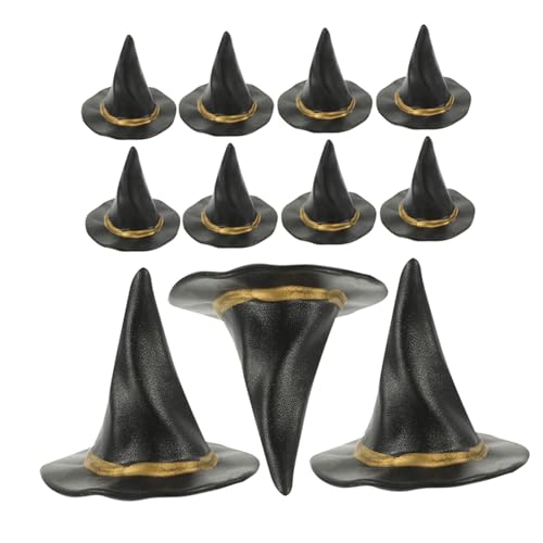 BESTonZON 24 Stück Teiliges Mini Hexenhut- Kleine Schwarze Zauberer-hüte für Halloween-dekoration DIY Bastelbedarf Mini-flaschenverschlüsse und Party-ornamente BESTonZON 24 Stück Teiliges Mini Hexenhut- Kleine Schwarze Zauberer-hüte für Halloween-dekoration DIY Bastelbedarf Mini-flaschenverschlüsse und Party-ornamente von BESTonZON