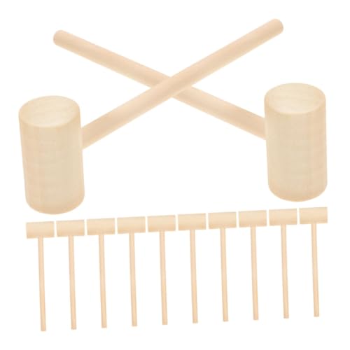 BESTonZON 24 Stück Teiliges Mini Holzhammer Ergonomische Holzspielzeug Hämmer Kleine Holzmallets für Schokoladenbrechen Basteln und Partyspiele Handliche für Kleine Hände BESTonZON 24 Stück Teiliges Mini Holzhammer Ergonomische Holzspielzeug Hämmer Kleine Holzmallets für Schokoladenbrechen Basteln und Partyspiele Handliche für Kleine Hände von BESTonZON