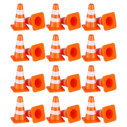 BESTonZON 24 Stück Teiliges Mini verkehrskegel Verkehrszeichen Orange Pylonen Lernspielzeug für Straßenverkehr Sicherheitsbarrieren für Rollenspiele und Modellszenarien BESTonZON 24 Stück Teiliges Mini verkehrskegel Verkehrszeichen Orange Pylonen Lernspielzeug für Straßenverkehr Sicherheitsbarrieren für Rollenspiele und Modellszenarien von BESTonZON
