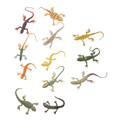 BESTonZON 24 Stück Teiliges Reptilienmodell Bunte Realistische Eidechsen Spielzeuge für Lebensechte Reptilienfiguren aus Sicherem Leichtem Material Kreativität und Naturbewusstsein von BESTonZON