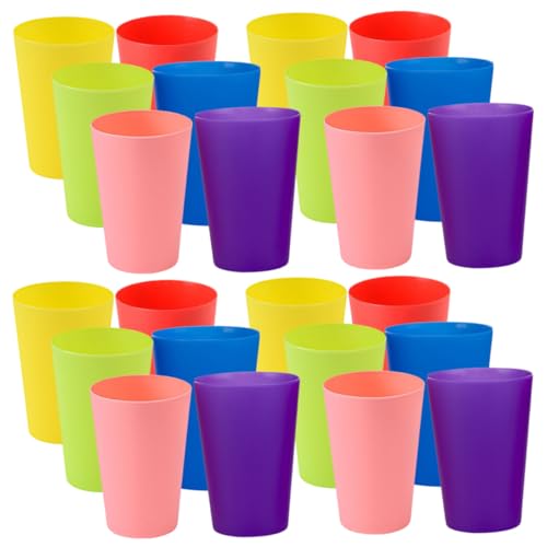 BESTonZON 24 Stück Teiliges Stapelbecher Spiel Bunte Interaktive Becher für Kleinkinder Pädagogisches Lernspielzeug Konzentration und Motorischen Fähigkeiten für Drinnen und Draußen von BESTonZON