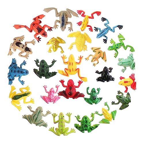 BESTonZON 24 Stück kleines Froschmodell Sitzsack-Wurfspiel für Ente Kleiner Frosch Animals Toys for Simulation Froschfiguren Mini-Frosch-Figur Mini-Frosch-Skulptur PVC von BESTonZON