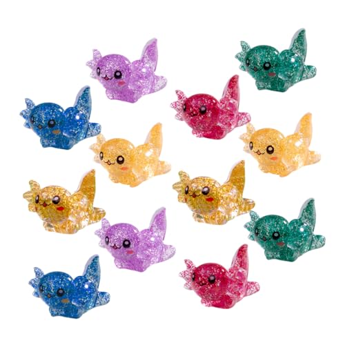 BESTonZON 24 Teiliges Set Mini Salamander Statue Miniaturfigur Leuchtende Mini Puppenhaus Gartenspielzeug Ornamente Landschaftsdekor Axolotl Süße Armbandanhänger Kunstharz BESTonZON 24 Teiliges Set Mini Salamander Statue Miniaturfigur Leuchtende Mini Puppenhaus Gartenspielzeug Ornamente Landschaftsdekor Axolotl Süße Armbandanhänger Kunstharz von BESTonZON