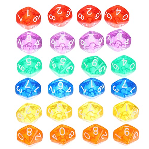 BESTonZON 24-Teiliges Set Würfel Mathe настольные игры Games Board Game spieletisch Kartenspiel Trennwände für Schallplatten der Draht Tischspiele für Erwachsene Mathe-Spiele Acryl von BESTonZON