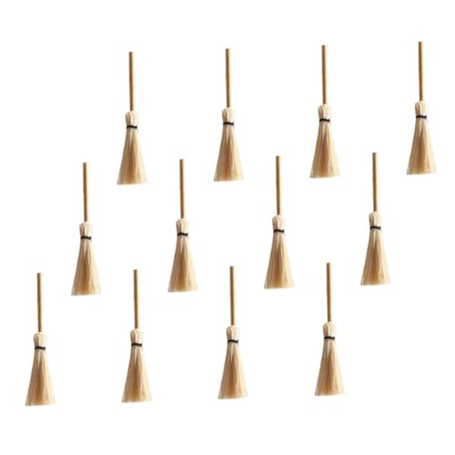BESTonZON 24-teiliges Mini-besenmodell – Mini-hausdekoration – Miniatur-hauszubehör-Set – Mini-Besen-Ornament von BESTonZON
