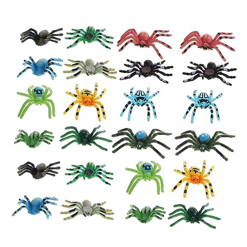 BESTonZON 24St Spinnenmodell-Ornamente gefälschtes Spinnenspielzeug Cartoon- Scheune Halloween Halloween Toys Spinnenspielzeug für kleine Spinnenspielzeuge PVC von BESTonZON