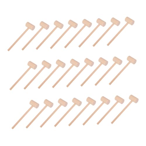 BESTonZON 25stücke Holzhammer-minihämmer Für Junge Mädchen Kleine Hämmer Zum Basteln Und Muschelknacken Naturholz Hämmer Als Kinderspielzeug Für Lernspiele Und Rollenspiele von BESTonZON