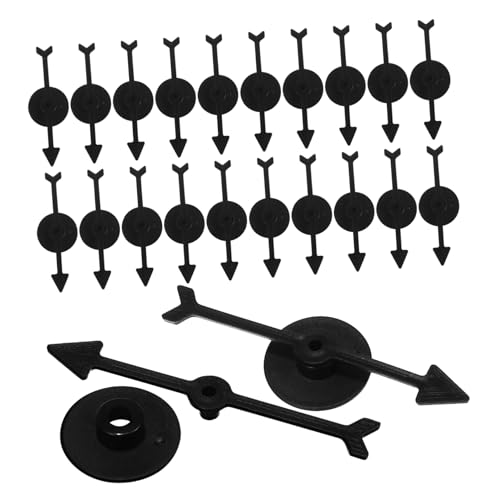 BESTonZON 25St Rotierendes Brettspielzubehör transparente Spiel Absaugung für Wild zappeln drehpfeil sankastenspielsachen augplatte Brettspielpfeil Spiel Plastikzeiger Black von BESTonZON