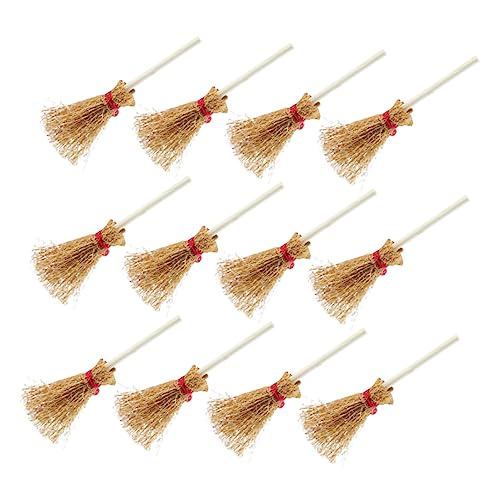 BESTonZON 25st Kleiner Besen Halloween Miniatur Camper Puppe Bausatz Hexenbesen Hexen Besenstiel Hexenparty Blätter Mit Einem Besen Fegen Hexenkostüme Strohbesen Holz Khaki BESTonZON 25st Kleiner Besen Halloween Miniatur Camper Puppe Bausatz Hexenbesen Hexen Besenstiel Hexenparty Blätter Mit Einem Besen Fegen Hexenkostüme Strohbesen Holz Khaki von BESTonZON